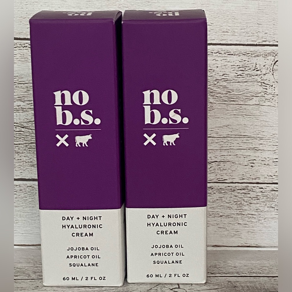 2 X No B.S. Day + Night Hyaluronic Cream Jojoba & Apricot Oil & Squalane 2oz